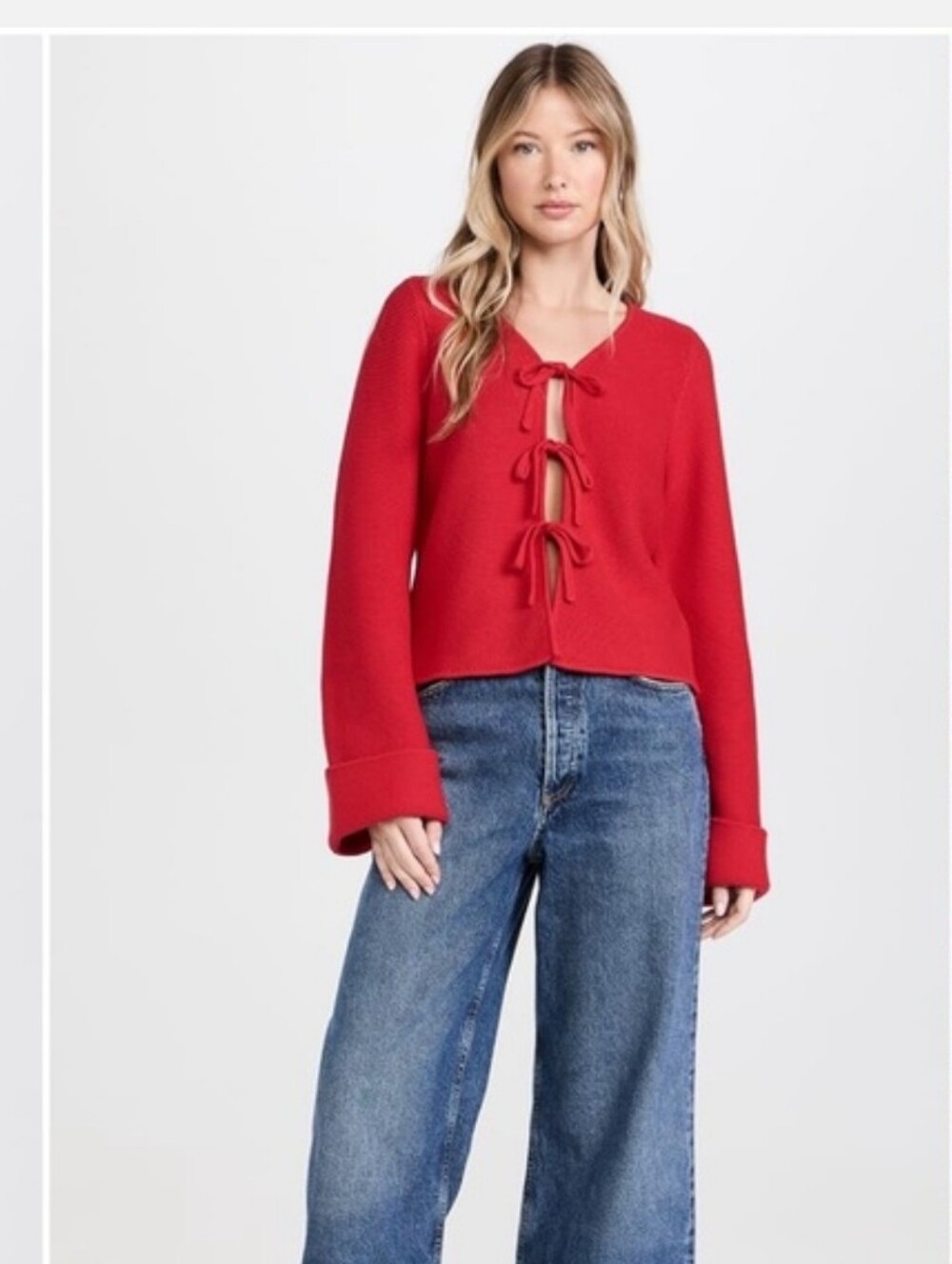 ALIGNE Nadia Tie Knit Cardigan Size Small